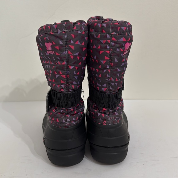 SOREL Youth Flurry All Over Print Winter Boots Size 3 Girls Weatherproof - Picture 8 of 13